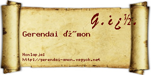 Gerendai Ámon névjegykártya